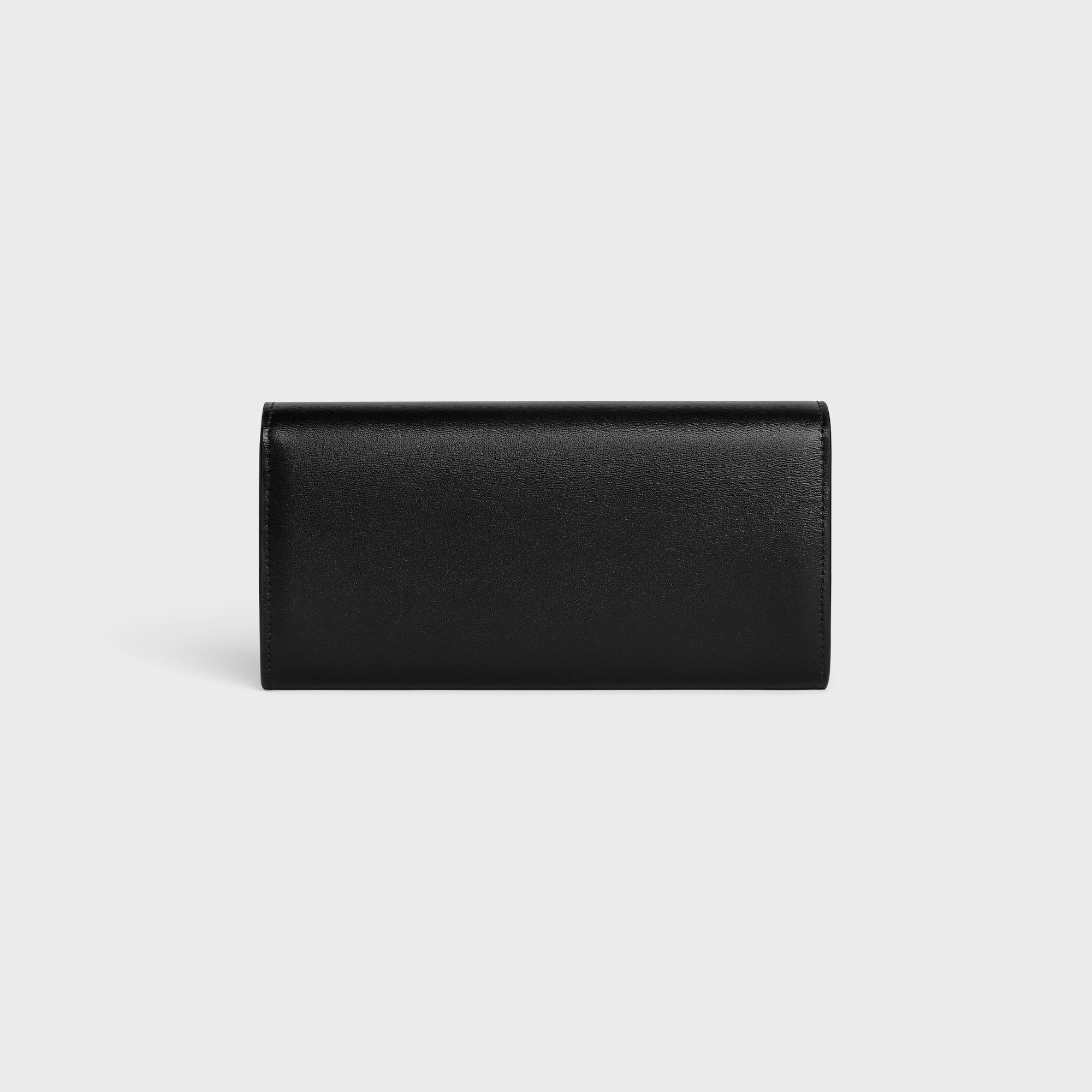 LARGE WALLET TRIOMPHE IN SHINY CALFSKIN BLACK - Image 3